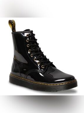 Dr. Martens Zavala Black Patent Leather Women 7 Men 6